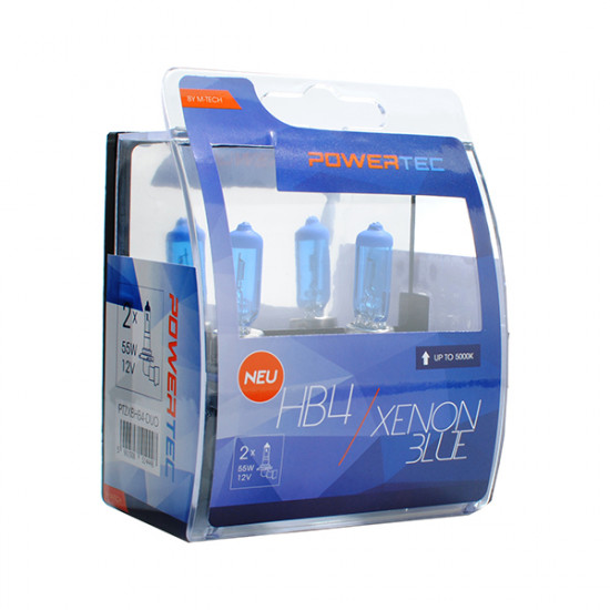 M-Tech HB4 12V 55W P22d 5.000K POWERTEC XENON BLUE 2ΤΕΜ. M-TECH