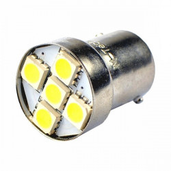 M-Tech Λάμπα Ba15s (R10W /P21W) 5xSMD 5050 12V Λευκή 2τεμ