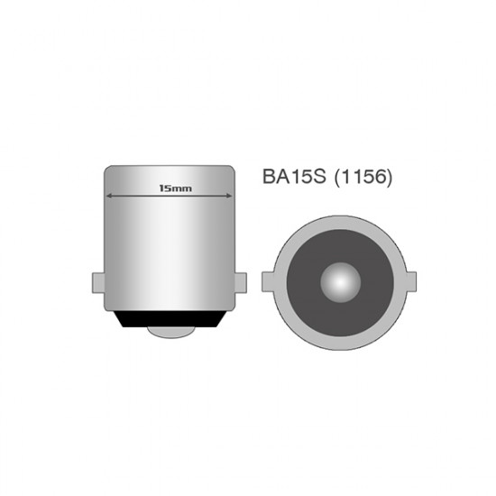 M-Tech Λάμπα Ba15s (R10W /P21W) 5xSMD 5050 12V Λευκή 2τεμ