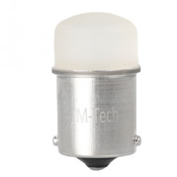 M-Tech Λάμπα Ba15s (R10W /P21W) 9 LED FLUX 12V Λευκή 2τεμ