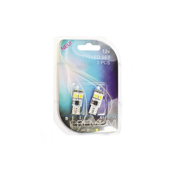 M-Tech ΛΑΜΠΑ W5W 4xSMD 5050 CANBUS 12V ΛΕΥΚΗ 2ΤΕΜ