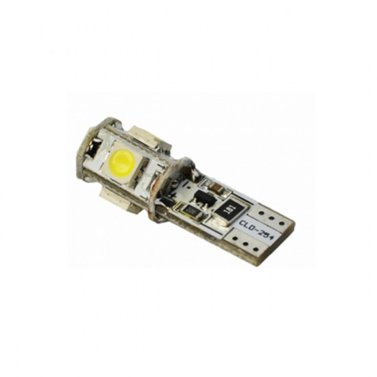 M-Tech Λάμπα W5W 5xSMD 5050 με CAN-BUS 12V Λευκή 2τεμ.