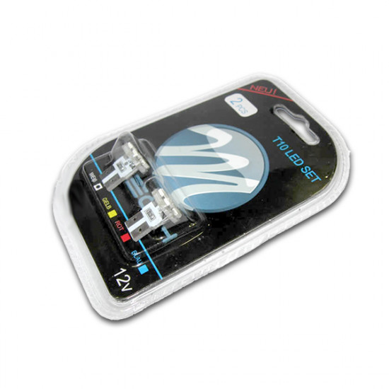 M-Tech Λαμπά W5W 8xSMD 3528 12V Λευκή 2τεμ