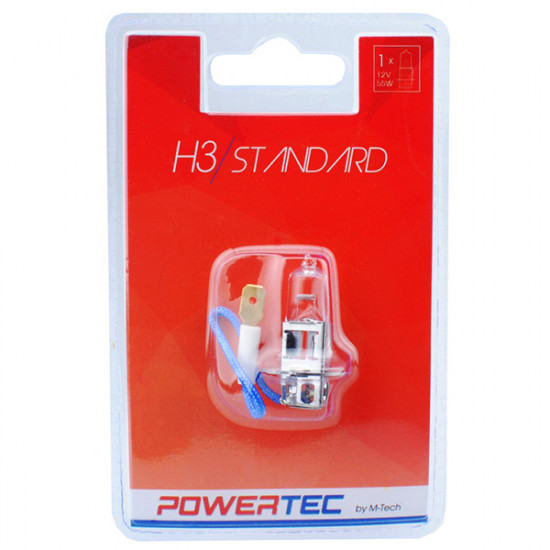 M-Tech Λαμπάκι Αλογόνου H3 12V 60/55W PK22s  POWERTEC STANDARD ΑΛΟΓΟΝΟΥ 1ΤΕΜ.
