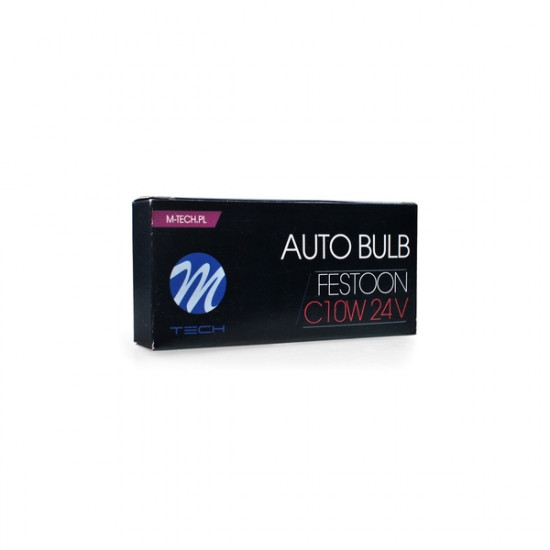 M-Tech ΛΑΜΠΑΚΙΑ ΠΛΑΦΟΝΙΕΡΑΣ 10W 24V SV8,5 41mm STANDARD ΑΛΟΓΟΝΟΥ 10ΤΕΜ. M-TECH