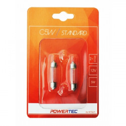 M-Tech ΛΑΜΠΑΚΙΑ ΠΛΑΦΟΝΙΕΡΑΣ C5W 12V 5W SV8,5-8 11x36mm POWERTEC STANDARD ΑΛΟΓΟΝΟΥ 2ΤΕΜ.