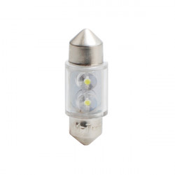 M-Tech ΛΑΜΠΑΚΙΑ ΠΛΑΦΟΝΙΕΡΑΣ C5W/C10W 12V 0,26W SV8,5 31mm LED 2xFlux 3mm ΛΕΥΚΟ BLISTER 2ΤΕΜ