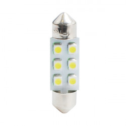 M-Tech ΛΑΜΠΑΚΙΑ ΠΛΑΦΟΝΙΕΡΑΣ C5W/C10W 12V 0,48W SV8,5 36mm LED 6xSMD3528 ΚΙΤΡΙΝΟ BLISTER 2ΤΕΜ. M-TECH
