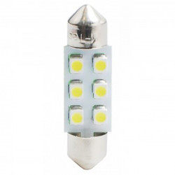 M-Tech ΛΑΜΠΑΚΙΑ ΠΛΑΦΟΝΙΕΡΑΣ C5W/C10W 12V 0,48W SV8,5 36mm LED 6xSMD3528 ΜΠΛΕ BLISTER 2ΤΕΜ. M-TECH
