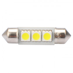 M-Tech ΛΑΜΠΑΚΙΑ ΠΛΑΦΟΝΙΕΡΑΣ C5W/C10W 12V 0,72W SV8,5 36mm CAN-BUS LED 3xSMD5050 PREMIUM ΛΕΥΚΟ BLISTER 2ΤΕΜ