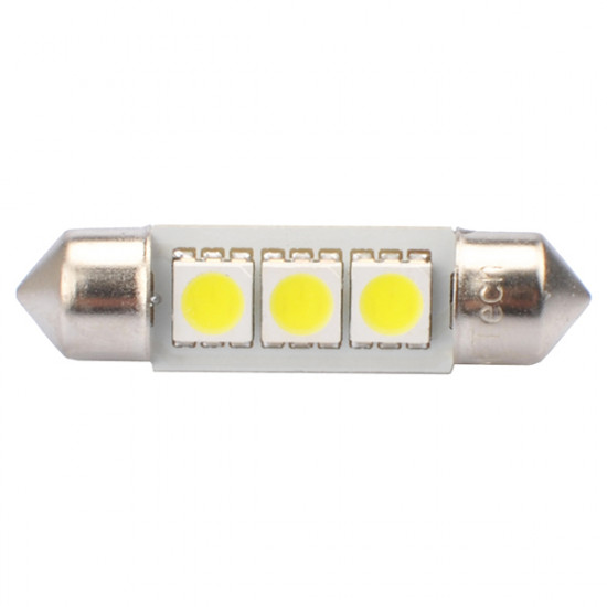 M-Tech ΛΑΜΠΑΚΙΑ ΠΛΑΦΟΝΙΕΡΑΣ C5W/C10W 12V 0,72W SV8,5 36mm CAN-BUS LED 3xSMD5050 PREMIUM ΛΕΥΚΟ BLISTER 2ΤΕΜ