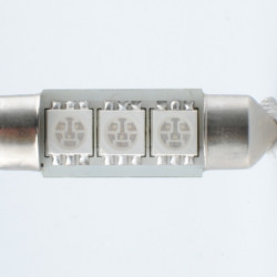 M-Tech ΛΑΜΠΑΚΙΑ ΠΛΑΦΟΝΙΕΡΑΣ C5W/C10W 12V 0,72W SV8,5 36mm CAN-BUS LED 3xSMD5050 PREMIUM ΜΠΛΕ BLISTER 2ΤΕΜ