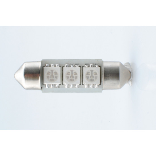 M-Tech ΛΑΜΠΑΚΙΑ ΠΛΑΦΟΝΙΕΡΑΣ C5W/C10W 12V 0,72W SV8,5 36mm CAN-BUS LED 3xSMD5050 PREMIUM ΜΠΛΕ BLISTER 2ΤΕΜ