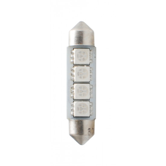 M-Tech ΛΑΜΠΑΚΙΑ ΠΛΑΦΟΝΙΕΡΑΣ C5W/C10W 12V 0,96W SV8,5 41mm CAN-BUS LED 4xSMD5050 PREMIUM ΜΠΛΕ 1ΤΕΜ.