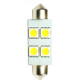 M-Tech ΛΑΜΠΑΚΙΑ ΠΛΑΦΟΝΙΕΡΑΣ C5W/C10W 12V 1,36W SV8,5 41mm LED 4xSMD5050 ΛΕΥΚΟ BLISTER 2ΤΕΜ.