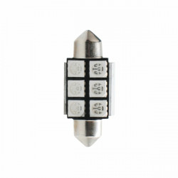 M-Tech ΛΑΜΠΑΚΙΑ ΠΛΑΦΟΝΙΕΡΑΣ C5W/C10W 12V 1,44W SV8,5 36mm CAN-BUS+RADIATOR LED 6xSMD5050 PREMIUM ΜΠΛΕ 1ΤΕΜ.
