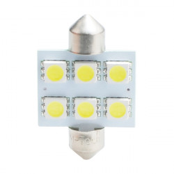 M-Tech ΛΑΜΠΑΚΙΑ ΠΛΑΦΟΝΙΕΡΑΣ C5W/C10W 12V 1,44W SV8,5 36mm PREMIUM LED 6xSMD5050 ΛΕΥΚΟ BLISTER 2ΤΕΜ. M-TECH