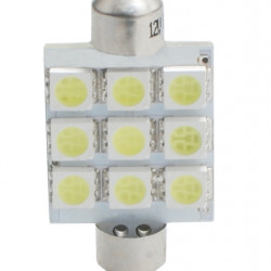M-Tech ΛΑΜΠΑΚΙΑ ΠΛΑΦΟΝΙΕΡΑΣ C5W/C10W 12V 1,44W SV8,5 41mm PREMIUM LED 9xSMD5050 ΛΕΥΚΟ 1ΤΕΜ.