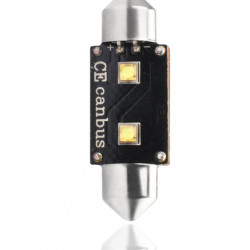 M-Tech ΛΑΜΠΑΚΙΑ ΠΛΑΦΟΝΙΕΡΑΣ C5W/C10W 12V 6W SV8,5 41mm CAN-BUS+RADIATOR LED 2xHP CREE ΛΕΥΚΟ 1ΤΕΜ. M-TECH