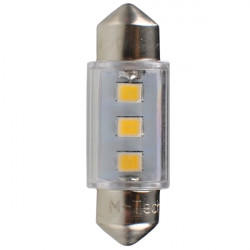 M-Tech ΛΑΜΠΑΚΙΑ ΠΛΑΦΟΝΙΕΡΑΣ C5W/C10W 12V SV8.5 36mm 0,38W 3xSMD2835 LED OSRAM ΛΕΥΚΟ  BLISTER 2ΤΕΜ. M-TECH