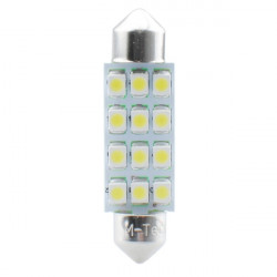 M-Tech ΛΑΜΠΑΚΙΑ ΠΛΑΦΟΝΙΕΡΑΣ C5W/C10W 12V SV8.5 41mm 1,5W 12xSMD2835 LED OSRAM ΜΠΛΕ  BLISTER 2ΤΕΜ. M-TECH