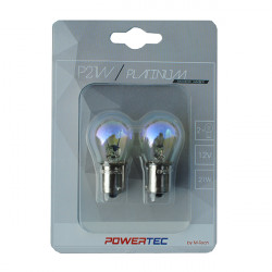 M-Tech P21W 12V 21W BA15s ΜΟΝΟΠΟΛΙΚΟ RAINBOW POWERTECK PLATINIUM 2ΤΕΜ.