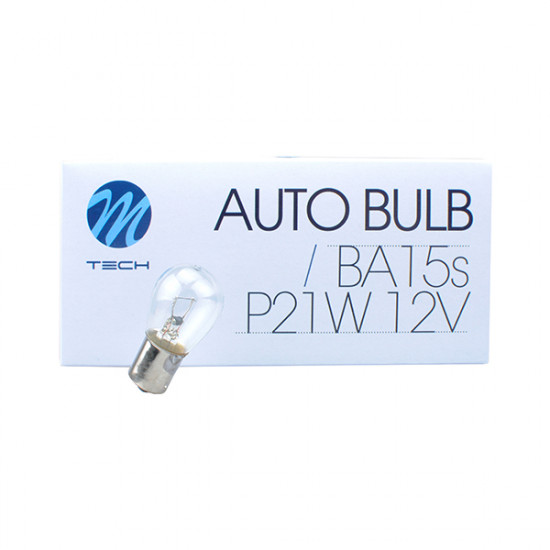 M-Tech P21W 12V 21W BA15s S25 ΜΟΝΟΠΟΛΙΚΟ STANDARD ΑΛΟΓΟΝΟΥ ΚΟΥΤΙ 10ΤΕΜ.