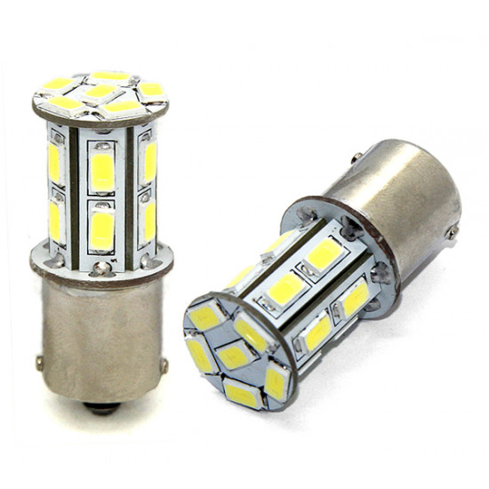 M-Tech P21W 12V BA15s LED 18xSMD5630 PREMIUM ΛΕΥΚΟ (ΜΟΝΟΠΟΛΙΚΟ) 1ΤΕΜ.