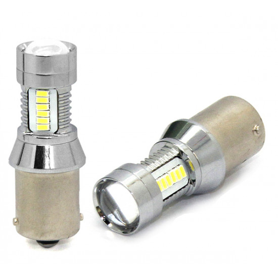 M-Tech P21W 12V BA15s LED 21xSMD3014 ΛΕΥΚΟ (ΜΟΝΟΠΟΛΙΚΟ) 1ΤΕΜ.