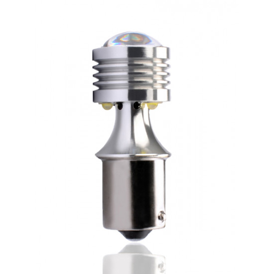M-Tech P21W 12V BA15s LED 4xCREE PREMIUM ΛΕΥΚΟ (ΜΟΝΟΠΟΛΙΚΟ) 1ΤΕΜ. M-TECH