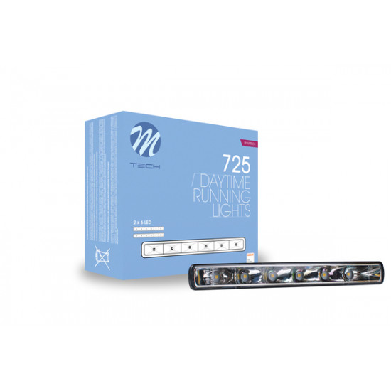 M-Tech ΠΡΟΣΘΕΤΟ DAYTIME DRL LD725SE 12V - OSRAM - ΔΙΕΘΝΕΣ ΜΕ 6HP LED - 180 Χ 36 Χ 21mm - 2 ΤΕΜ. M-TECH
