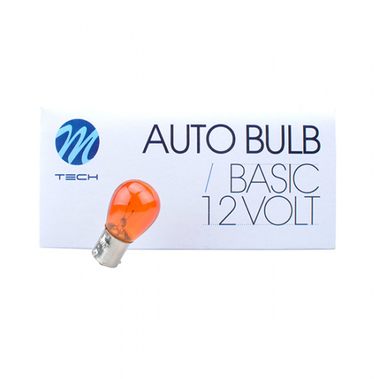 M-Tech PY21W 12V 21W BAU15s ΜΟΝΟΠΟΛΙΚΟ ΠΑΡΑΚΕΝΤΡΟ ΠΟΡΤΟΚΑΛΙ ΦΩΣ ΚΟΥΤΙ 10ΤΕΜ.
