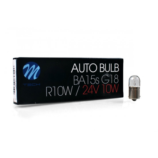M-Tech R5W 24V BA15d G18 ΜΟΝΟΠΟΛΙΚΟ STANDARD ΑΛΟΓΟΝΟΥ 10ΤΕΜ. M-TECH