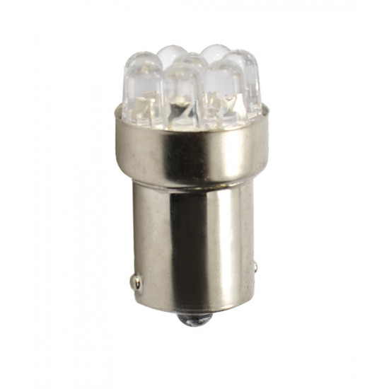M-Tech R5W 24V P21W BA15s LED 9xFlux 5mm ΚΙΤΡΙΝΟ (ΜΟΝΟΠΟΛΙΚΟ) 1ΤΕΜ. M-TECH