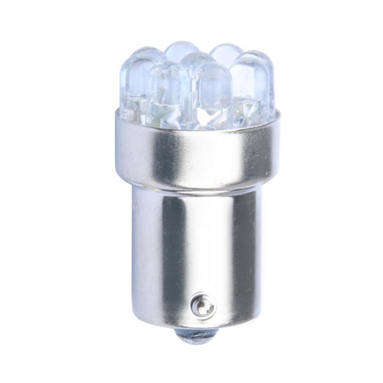 M-Tech R5W /R10W 12V BA15s LED 9xFlux 5mm ΚΟΚΚΙΝΟ (ΜΟΝΟΠΟΛΙΚΟ) BLISTER 2ΤΕΜ. M-TECH