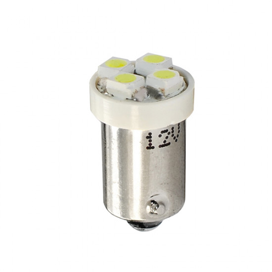 M-Tech T4W 12V 0,32W BA9s (ΜΙΝΙΟΝ) LED 4xSMD3528 ΛΕΥΚΟ 1ΤΕΜ.