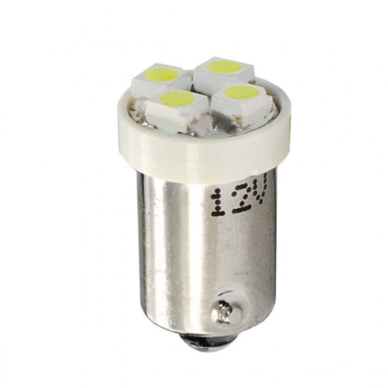 M-Tech T4W 12V 0,32W BA9s (ΜΙΝΙΟΝ) LED 4xSMD3528 ΛΕΥΚΟ BLISTER 2ΤΕΜ.