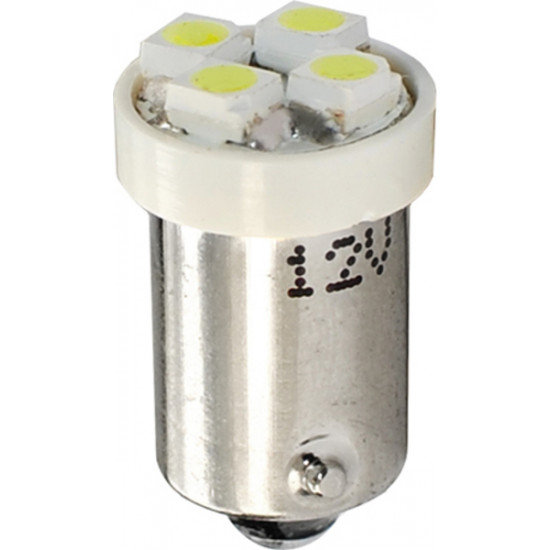 M-Tech T4W 12V 0,96W BA9s (ΜΙΝΙΟΝ) LED 4xLED 3mm ΜΠΛΕ BLISTER 2ΤΕΜ. M-TECH