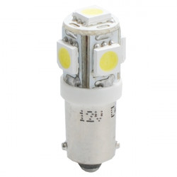 M-Tech T4W 12V 1,2W BA9s (ΜΙΝΙΟΝ) LED 5xSMD5050 ΛΕΥΚΟ BLISTER 2ΤΕΜ. M-TECH