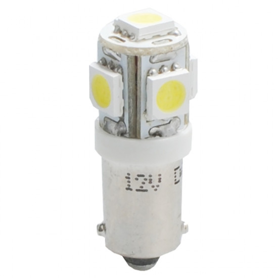 M-Tech T4W 12V 1,2W BA9s (ΜΙΝΙΟΝ) LED 5xSMD5050 ΛΕΥΚΟ BLISTER 2ΤΕΜ. M-TECH
