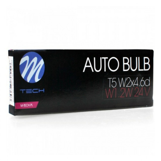 M-Tech T5 24V 1,2W W2x4,6d (ΚΑΡΦΩΤΟ ΑΚΑΛΥΚΟ) STANDARD ΑΛΟΓΟΝΟΥ ΚΟΥΤΙ 10ΤΕΜ. M-TECH