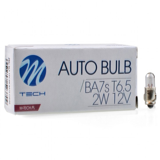 M-Tech T6.5 12V 2W BA7s (ΜΙΝΙΟΝ) STANDARD ΑΛΟΓΟΝΟΥ 10ΤΕΜ. M-TECH