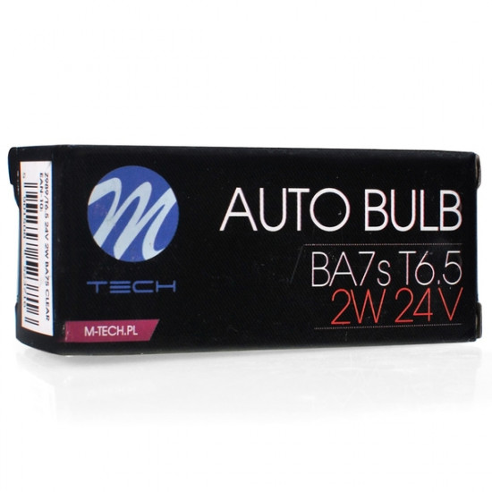 M-Tech T6.5 24V 2W BA7s (ΜΙΝΙΟΝ) STANDARD ΑΛΟΓΟΝΟΥ ΚΟΥΤΙ 10ΤΕΜ.