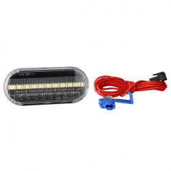 M-Tech VW GOLF 3/4 - POLO 6N/9N - PASSAT ΦΛΑΣ ΠΛΑΙΝΑ ΔΙΑΦΑΝΑ 18LED (2χ9) SMD2835 ΜΕ ΔΙΠΛΗ ΛΕΙΤΟΥΡΓΙΑ 2TEM