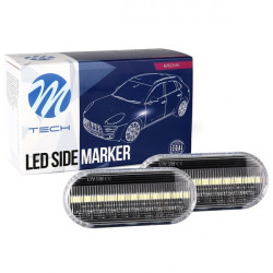 M-Tech VW GOLF 3/4 - POLO 6N/9N - PASSAT ΦΛΑΣ ΠΛΑΙΝΑ ΔΙΑΦΑΝΑ 18LED (2χ9) SMD2835 ΜΕ ΔΙΠΛΗ ΛΕΙΤΟΥΡΓΙΑ 2TEM