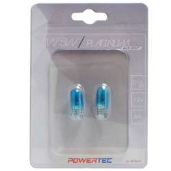 M-Tech W5W 12V 5W (T10) W2.1x9.5d POWERTECK PLATINIUM 2ΤΕΜ. M-TECH M-Tech W5W 12V 5W (T10) W2.1x9.5d POWERTECK PLATINIUM 2ΤΕΜ. M-TECH