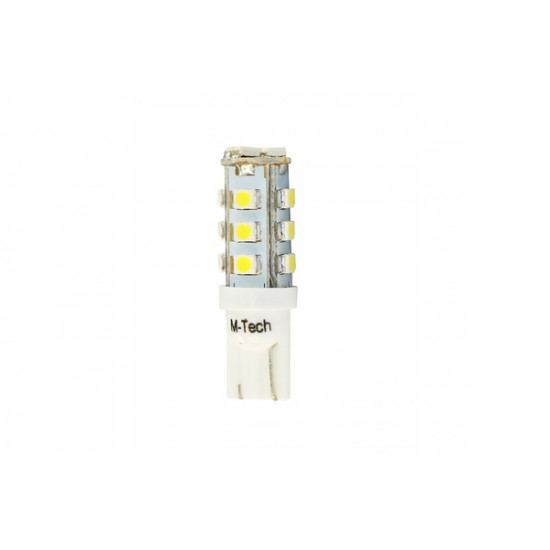 M-Tech W5W 12V T10 W2,1x9,5d LED 16xSMD3528 ΛΕΥΚΟ (ΚΑΡΦΩΤΟ ΑΚΑΛΥΚΟ) BLISTER 2ΤΕΜ.