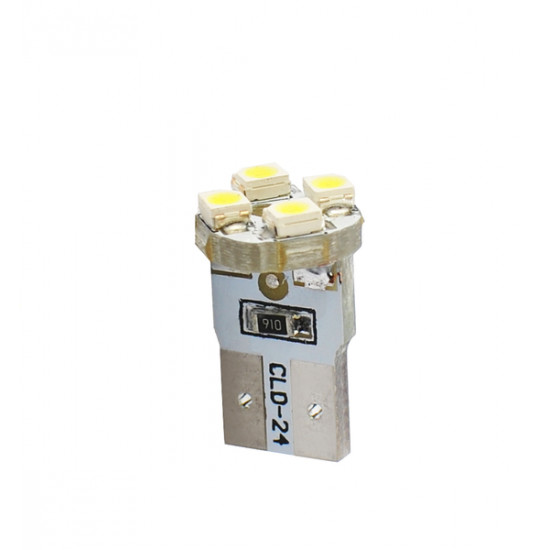M-Tech W5W 12V T10 W2,1x9,5d LED 4xSMD3528 ΛΕΥΚΟ (ΚΑΡΦΩΤΟ ΑΚΑΛΥΚΟ) BLISTER 2ΤΕΜ.