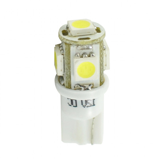 M-Tech W5W 12V T10 W2,1x9,5d LED 5xSMD5050 ΛΕΥΚΟ (ΚΑΡΦΩΤΟ ΑΚΑΛΥΚΟ) BLISTER 2ΤΕΜ.