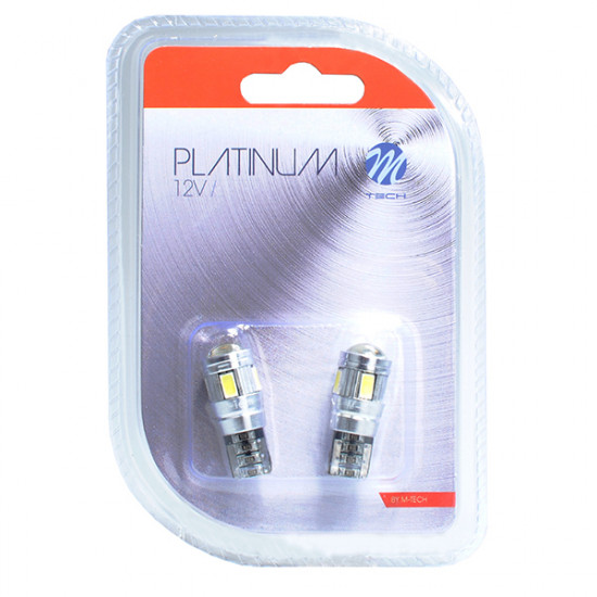 M-Tech W5W 12V T10 W2,1x9,5d LED 6xSMD5730 ΛΕΥΚΟ (ΚΑΡΦΩΤΟ CAN-BUS) 2ΤΕΜ.